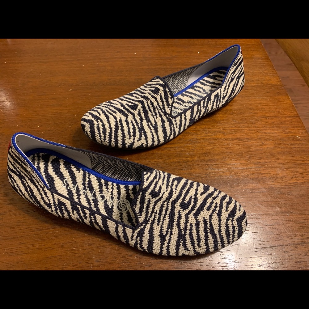 Rothys women zebra loafers shoes size 8